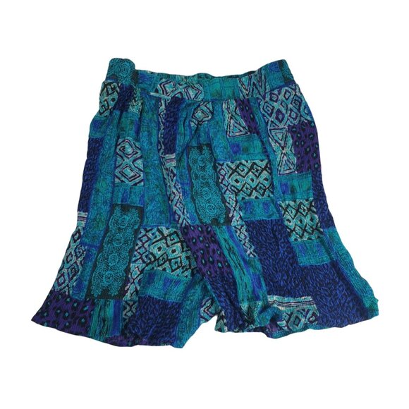 Women Boho Shorts Crepe Cotton Stretch Waist 26 Inch Casual Beach Core Vacation - Picture 5 of 7